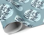 Papier Cadeau Chlorine Est Ma Citation De Nage Drôle De Parfum (Coin rond)