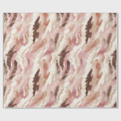 Papier Cadeau Chocolat à la crème rose Brown Anniversaire Abstra (Plat)