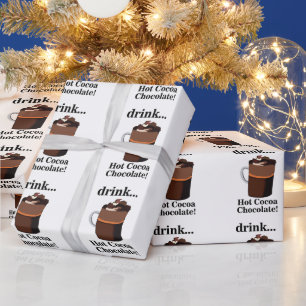 Papier Cadeau Chocolat au cacao chaud Anniversaire