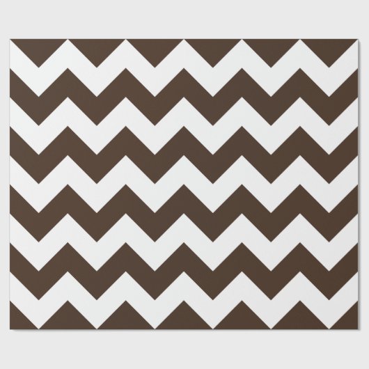 Papier Cadeau Chocolat Brown et blanc (Plat)