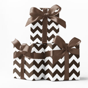 Papier Cadeau Chocolat Brown et blanc