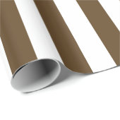 Papier Cadeau Chocolat Brown et Gras blanc (Coin rond)
