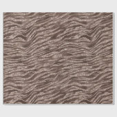 Papier Cadeau Chocolat Brown Zebra Parties scintillant (Plat)
