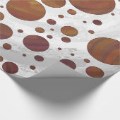 Papier Cadeau Chocolat Carmel Swirl Polka Dot (Coin)