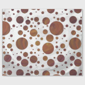 Papier Cadeau Chocolat Carmel Swirl Polka Dot (Plat)