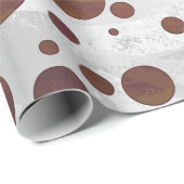 Papier Cadeau Chocolat Carmel Swirl Polka Dot (Coin rond)