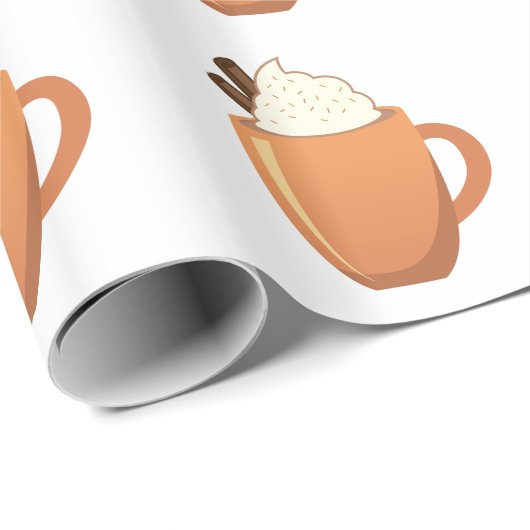 Papier Cadeau Chocolat chaud (Coin rond)