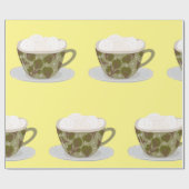 Papier Cadeau Chocolat Chaud Avec Marshmallows (Plat)