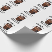 Papier Cadeau Chocolat Chaud de Naissance (Coin)