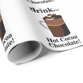 Papier Cadeau Chocolat Chaud de Naissance (Coin rond)