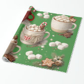 Papier Cadeau Chocolat Chaud et Guimauves (Déroulé)