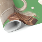 Papier Cadeau Chocolat Chaud et Guimauves (Coin rond)