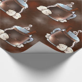 Papier Cadeau Chocolat chaud et guimauves de Kawaii (Coin)