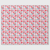 Papier Cadeau Chocolat Chaud Et Papier Enveloppant Les Coeurs (Plat)