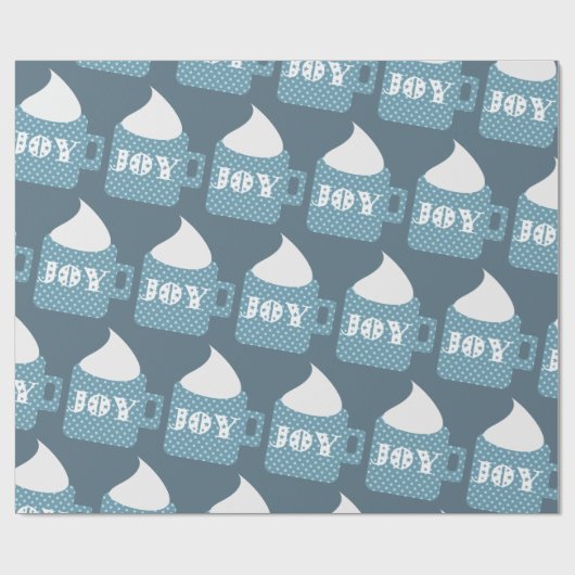 Papier Cadeau Chocolat Chaud Mug Whip Cream Joie (Plat)