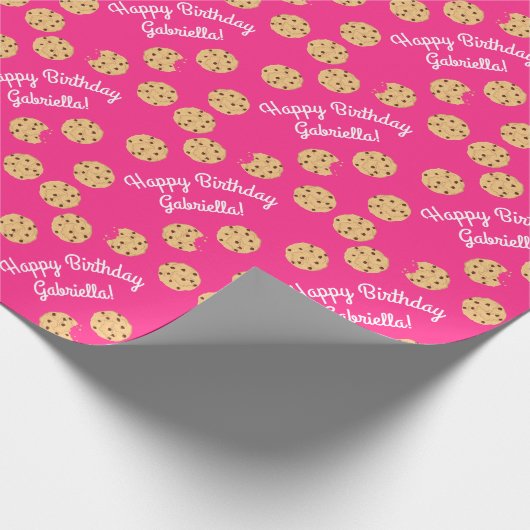 Papier Cadeau Chocolat Chip Cookie Anniversaire (Coin)