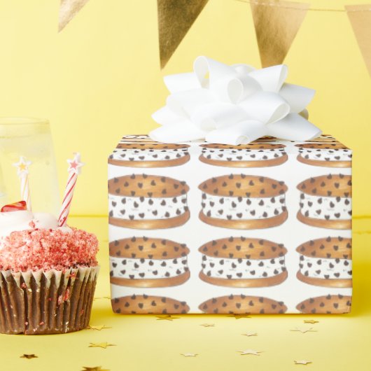 Papier Cadeau Chocolat Chip Cookie Glace Sandiches (Fête d'anniversaire)
