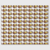 Papier Cadeau Chocolat Crème Pâques Panier Bonbons Oeufs (Plat)