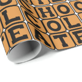 Papier Cadeau Chocolat, Dessert Sucré (Coin rond)
