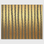 Papier Cadeau Chocolat d'or de Birch Tree Brown Vip Stripes (Plat)