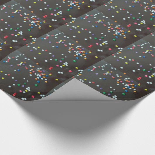 Papier Cadeau Chocolat et Paillettes (Coin)
