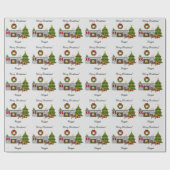 Papier Cadeau Chocolat Et Tan Cheveux Court Dachshund - Noël (Plat)