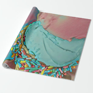 Papier Cadeau Chocolat glacé amant cadeau