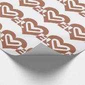 Papier Cadeau Chocolat graphique mignon Love Brown (Coin)