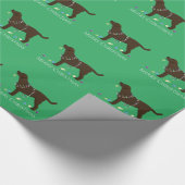 Papier Cadeau Chocolat Lab Joyeux Noël Design (Coin)