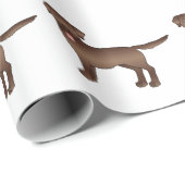Papier Cadeau Chocolat Labrador Retriever Motif de dessin de chi (Coin rond)
