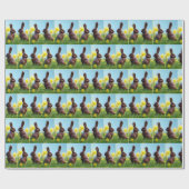 Papier Cadeau Chocolat lapins de Pâques (Plat)