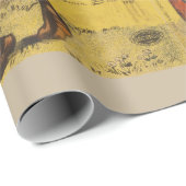 Papier Cadeau Chocolat Menier Petite fille Mur écriture (Coin rond)