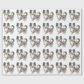 Papier Cadeau Chocolat Merle long manteau Chihuahua Chien Motif (Plat)