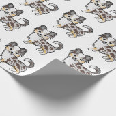 Papier Cadeau Chocolat Merle long manteau Chihuahua Chien Motif (Coin)