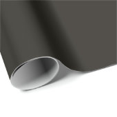 Papier Cadeau Chocolat Noir Uni (Coin rond)