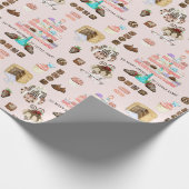 Papier Cadeau Chocolat Sweet Traite Cupcakes dans les gâteaux Dé (Coin)