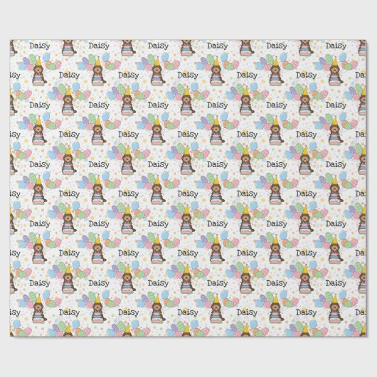 Papier Cadeau Chocolat Tan Cockapoo Chien Cavapoo Anniversaire (Plat)