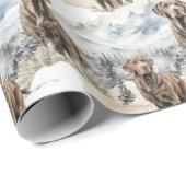 Papier Cadeau Chocolate Labrador (Coin rond)