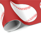 Papier Cadeau Choisir N'Importe Quelle Couleur De Baseball Party (Coin rond)
