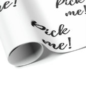 Papier Cadeau Choisis-moi !  Enveloppe cadeau pour les jeux d'éc (Coin rond)