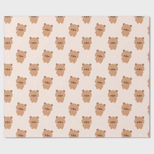 Papier Cadeau Chonky Capybara (Plat)