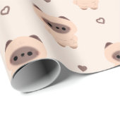 Papier Cadeau Chonky Siamese (Coin rond)