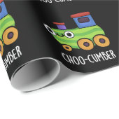 Papier Cadeau Choo-cumber Funny Concombre Pun de Concombre Dark  (Coin rond)
