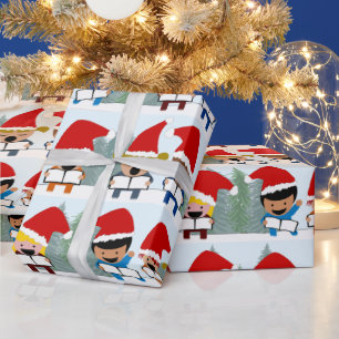 Papier Cadeau Chorale de Noël pour enfants