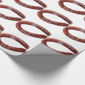 Papier Cadeau Chorizo saucisse isolée comme coupée (Coin)