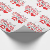 Papier Cadeau Choses suisses préférées - amour Suisse d'I (Coin)