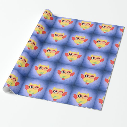 Papier Cadeau Chouette (Déroulé)