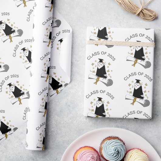 Papier Cadeau Chouette à Gown Preschool / Maternelle