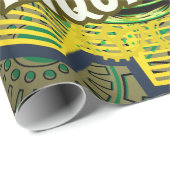 Papier Cadeau Chouette à vapeur (Coin rond)