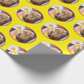 Papier Cadeau Chouette avec fleurs dans la boîte aux lettres (Coin)